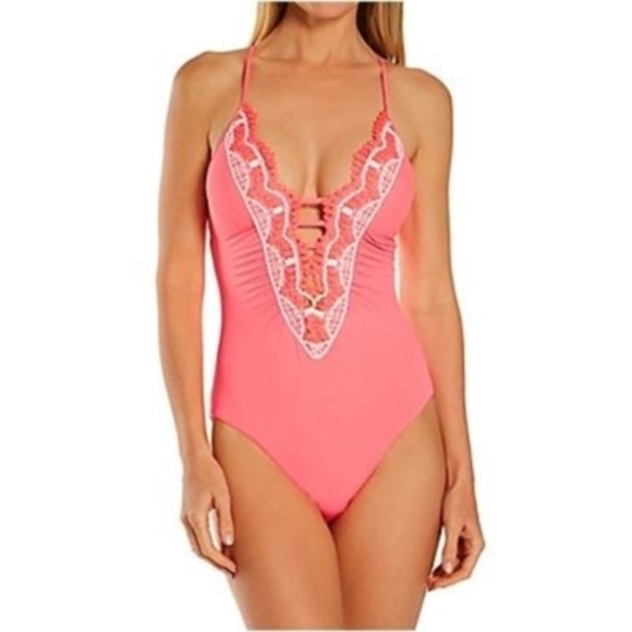 Becca One Piece Delilah Crochet Swimsuit - Picture 2 of 3